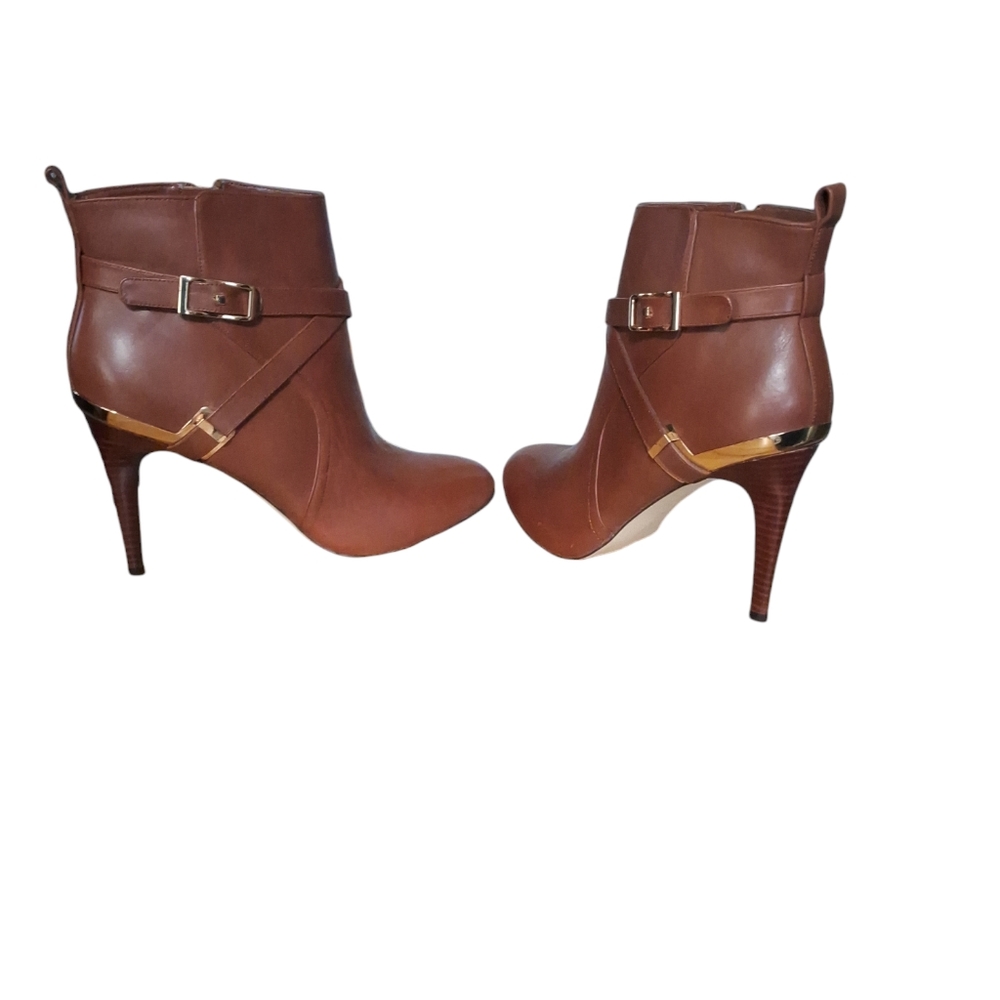 NWT Marc Fisher Brown / Gold Booties SZ 11M
